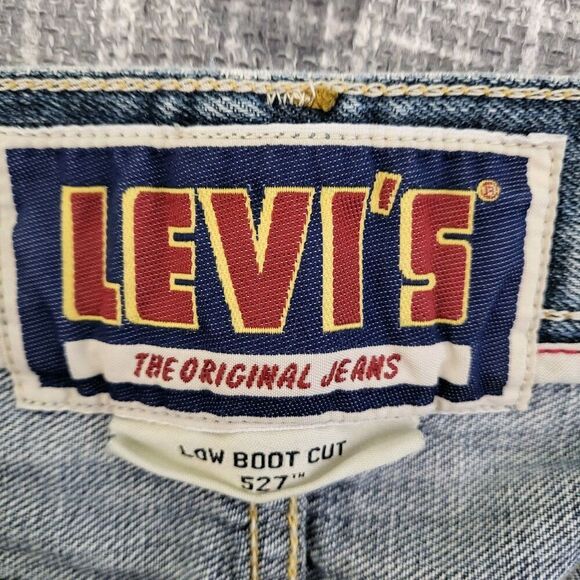 Levi’s 527 Jeans Relaxed Low Rise Boot Cotton Well Faded 2009 Tag 34x32 SEE DESC - Picture 8 of 15